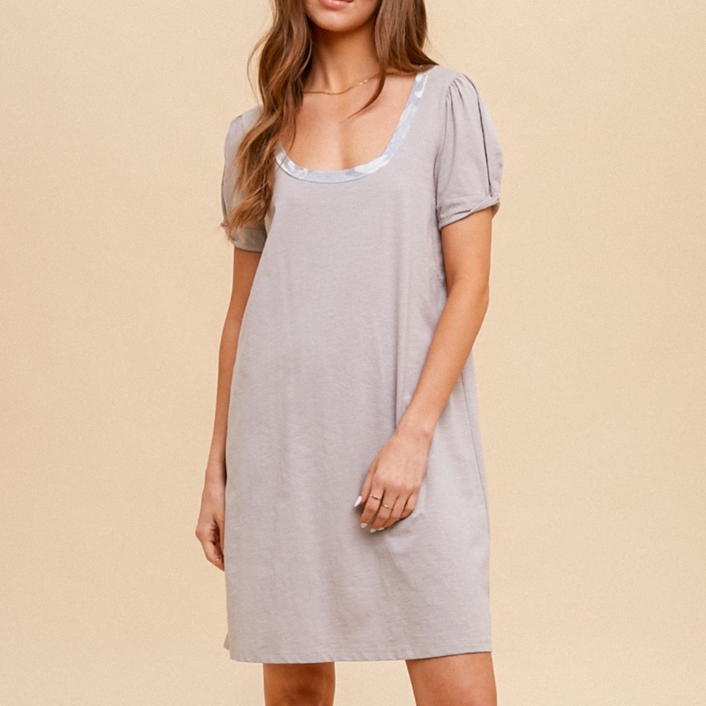 Casual Puff Sleeve Dress